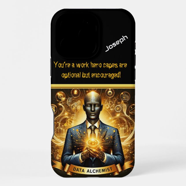 Creative Data Scientist at Work Iphone Case (Back)