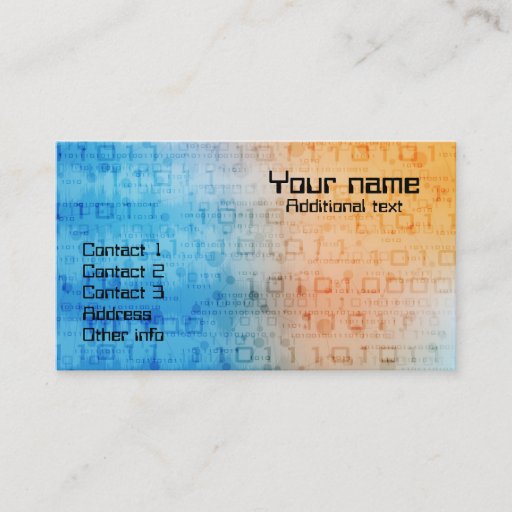 Customizable creative design business card