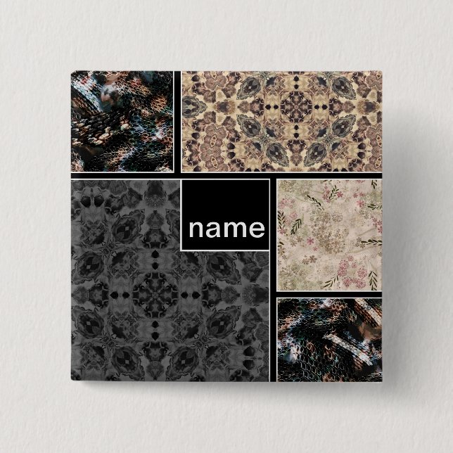 Creative design for your photos text ornamental sn button (Front)