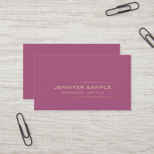 Creative Design Modern Gold Elite Plain Deluxe Business Card