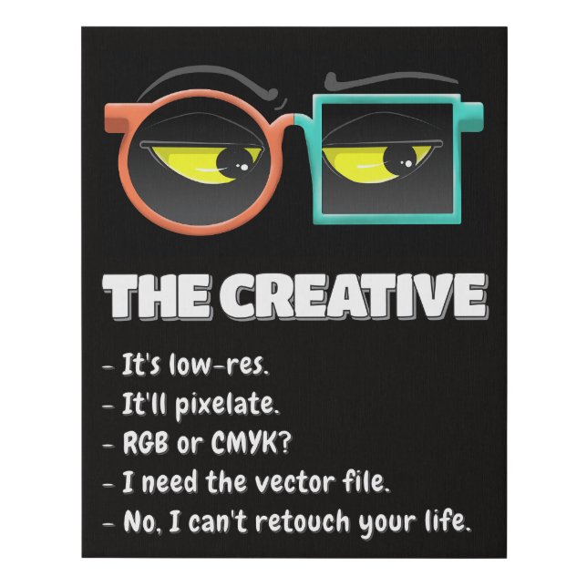 Creative Designer – Funny Office Cat Canvas Print (Front)