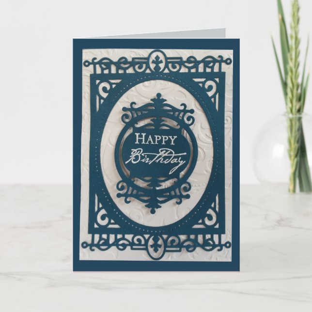 Creative Die Cut Happy Birthday Card (Front)