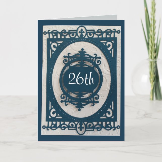 Creative Die Cut Happy Birthday Card ~ any age (Front)