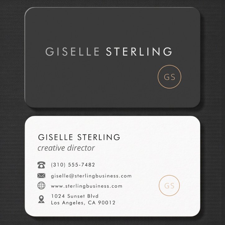 Creative Director Black Professional Business Card
