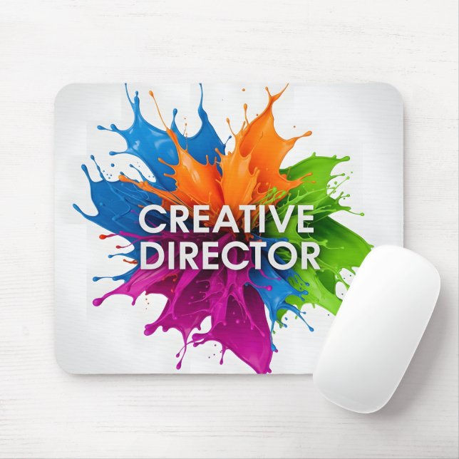 Creative Director Colorful Paint Splash Mouse Pad (With Mouse)
