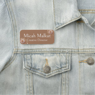 Creative Director Label, Brooch Aesthetic, Modern Name Tag