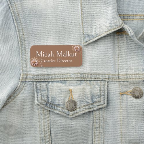 Creative Director Label, Brooch Aesthetic, Modern Name Tag
