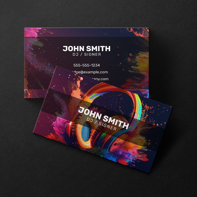 Creative DJ Signer Songwriter Music DJs Karaoke Business Card (Creator Uploaded)