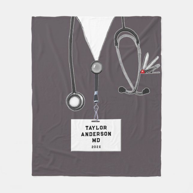 Creative Doctor Fleece Blanket (Front)