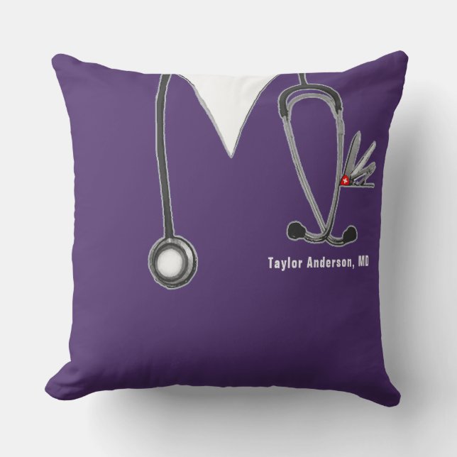 Creative Doctor Gift Throw Pillow (Front)