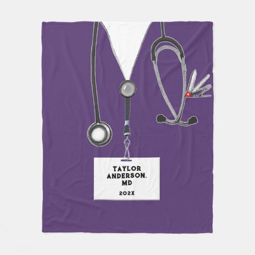 Creative Doctor Graduation Gift Fleece Blanket