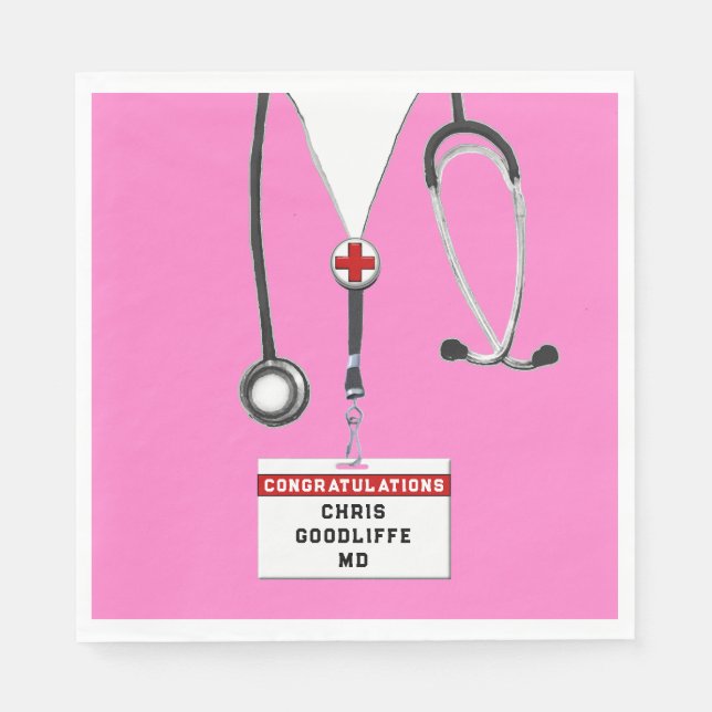 Creative Doctor Graduation Napkins (Front)