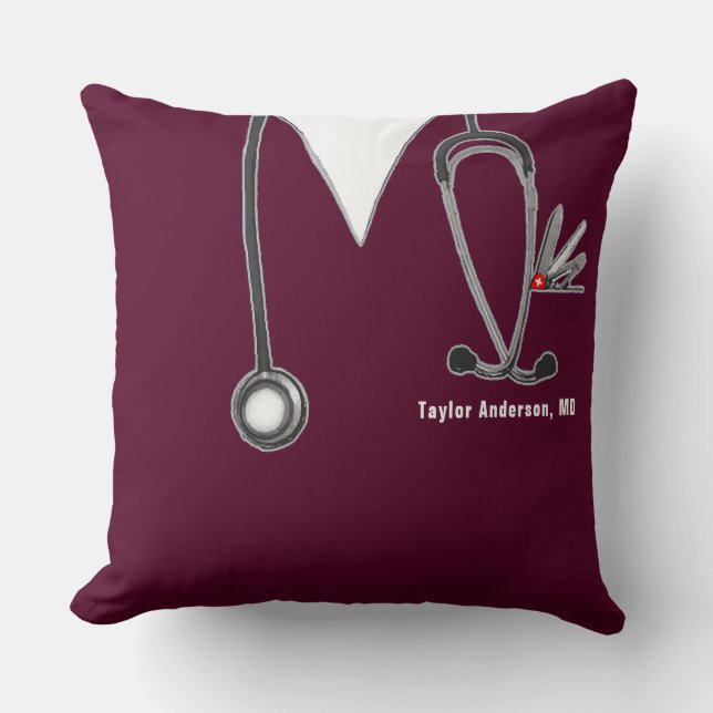 Creative Doctor Throw Pillow (Front)