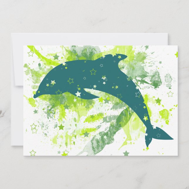 Creative Dolphin Design Invitation (Front)