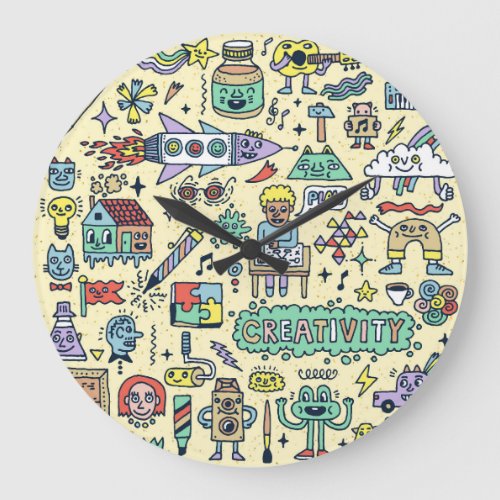 Creative Doodles Fun Activity Set Large Clock