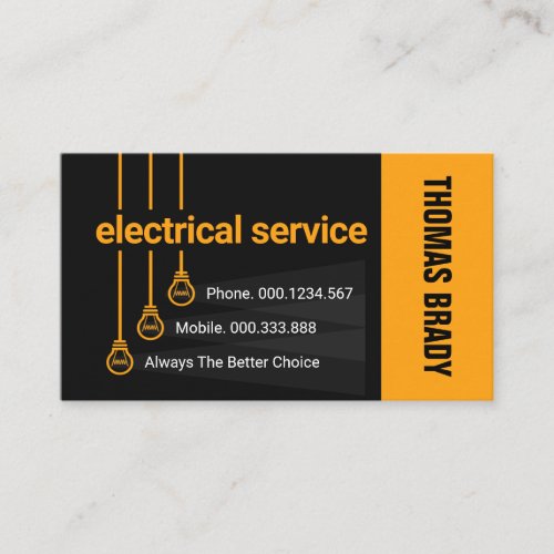 Creative Down Lights Electrical Business Card