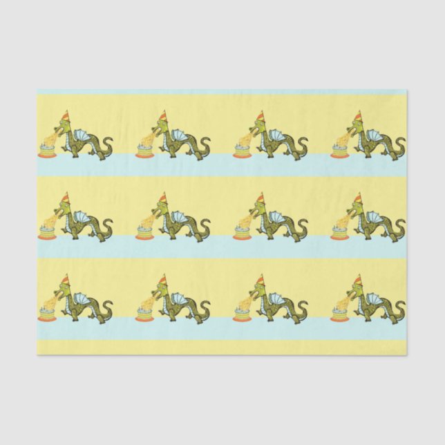 Creative Dragon Birthday for Kids Tissue Paper (Front)