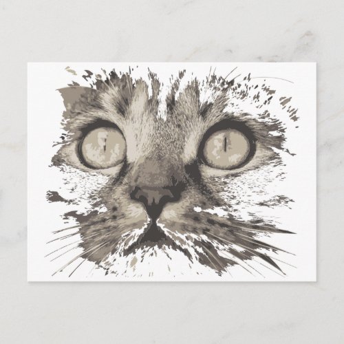 Creative drawing cat postcard