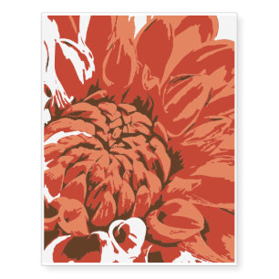 Creative drawing Dahlia Temporary Tattoos