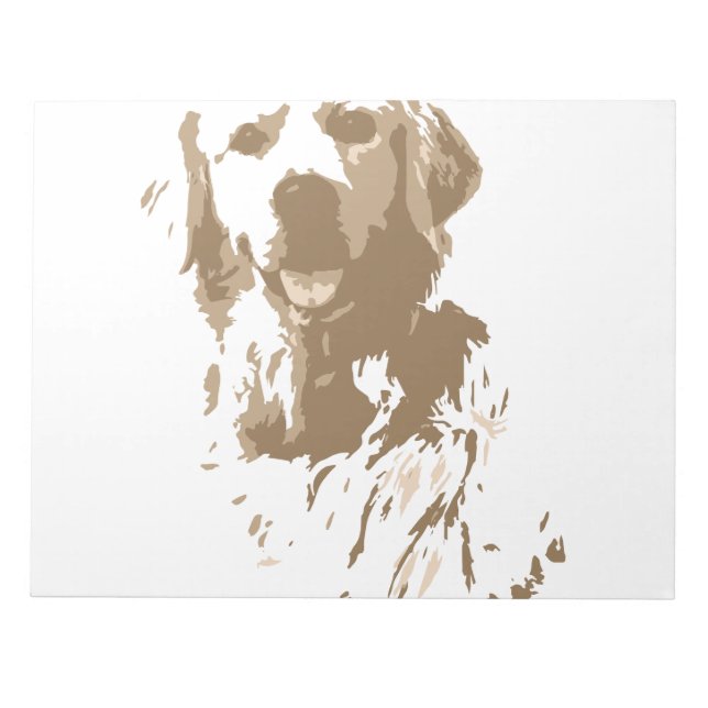 Creative drawing Golden Retriever Notepad (Front)