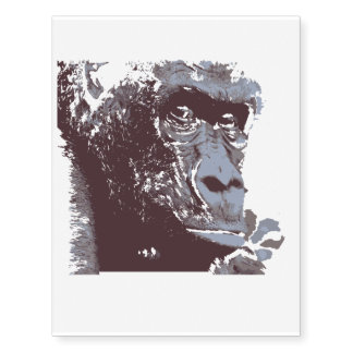 Creative drawing Gorilla Temporary Tattoos