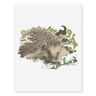 Creative drawing hedgehog temporary tattoos