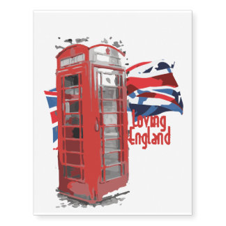 Creative drawing Loving England Temporary Tattoos