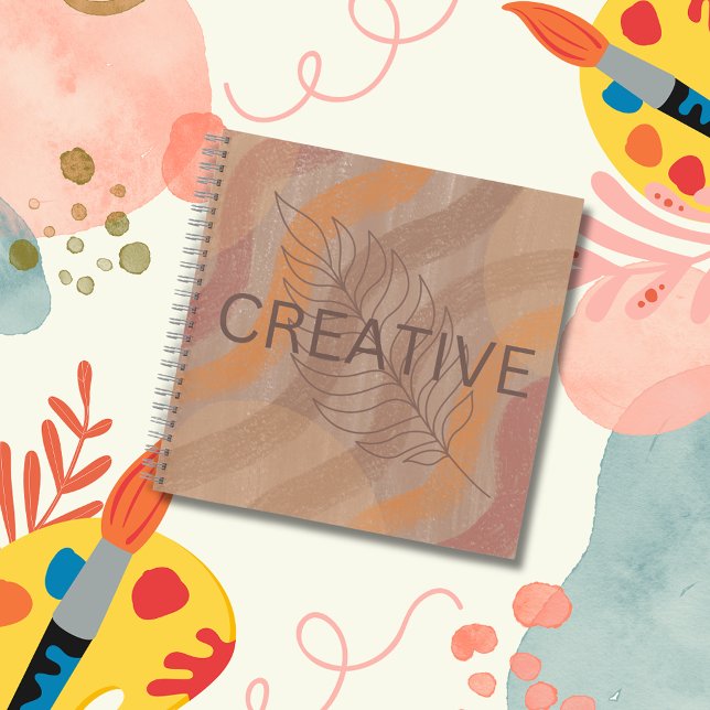 Creative Earthy Browns Minimalist Sketchbook Notebook (Creator Uploaded)