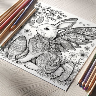 Creative Easter Coloring Pages Printable Poster