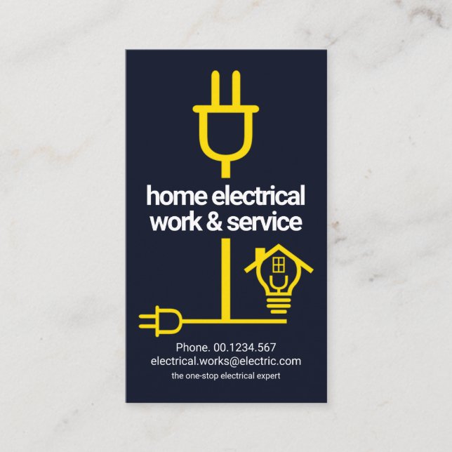 Creative Electric Circuit Home Electrical Service Business Card (Front)