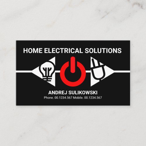 Creative Electrical Audio Panel Electrician Business Card