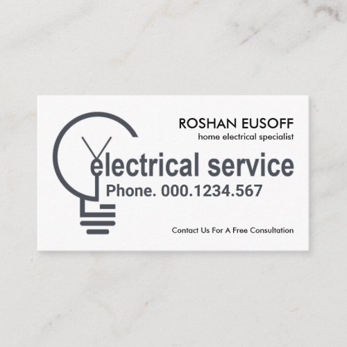 Creative Electrical Bulb Filament Business Card