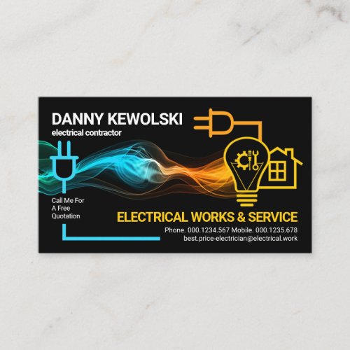 Creative Electrical Lightning Power Circuit Business Card
