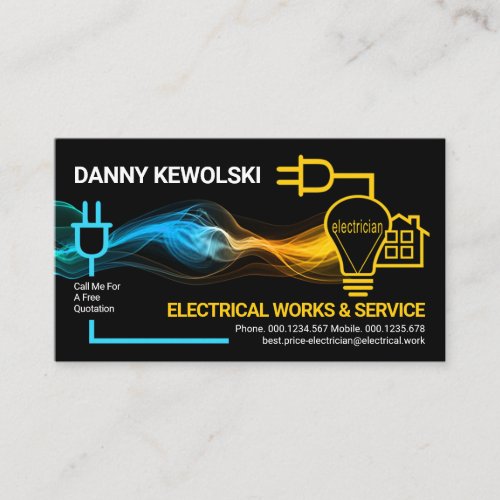 Creative Electrical Lightning Power Circuit Business Card