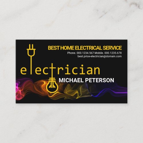 Creative Electrician Circuit Lightning Power   Business Card