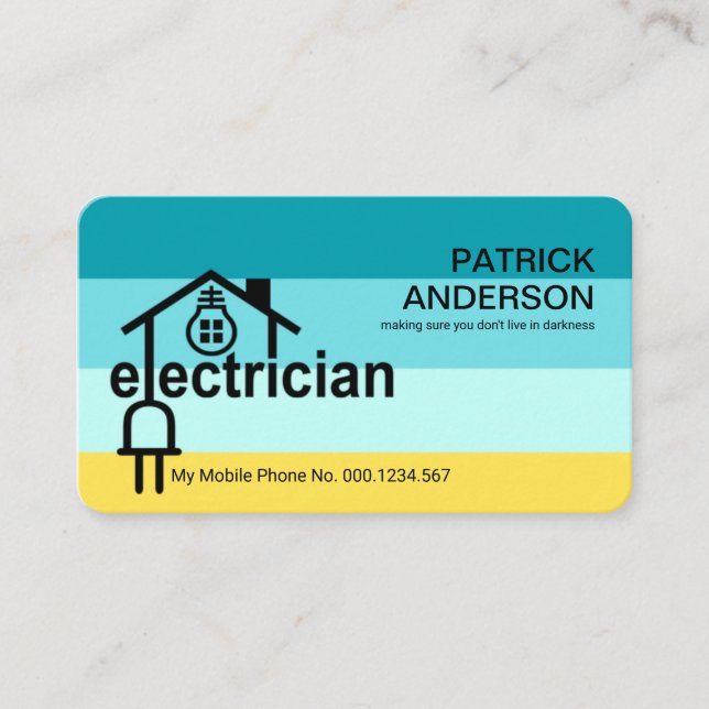 Creative Electrician Home Plug Circuit Business Card (Front)