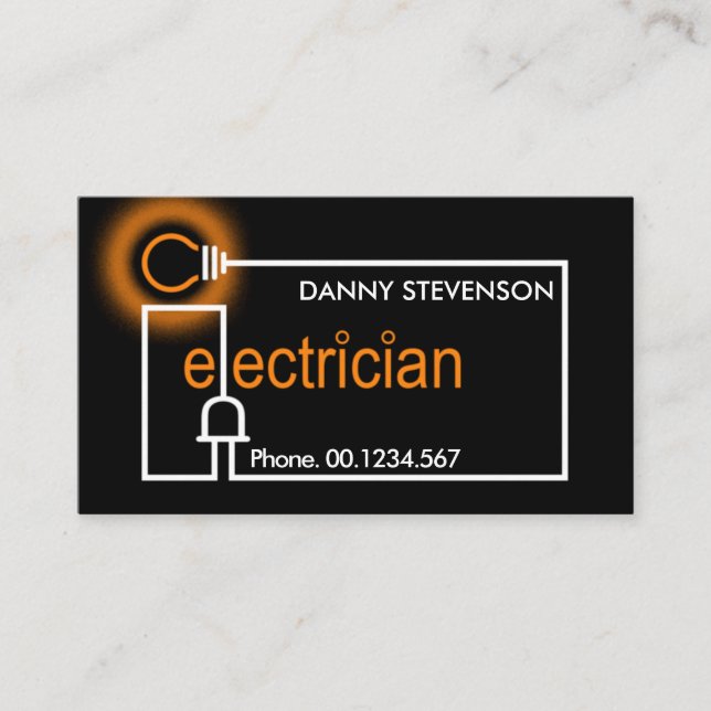 Creative Electrician Wiring Circuit Business Card (Front)