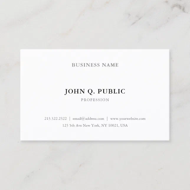 Creative Elegant Minimalist Modern Simple Trendy Business Card | Zazzle