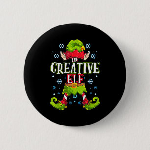 Creative Elf Matching Family Group Christmas Party Button