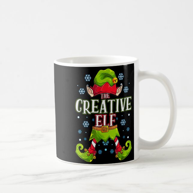 Creative Elf Matching Family Group Christmas Party Coffee Mug (Right)