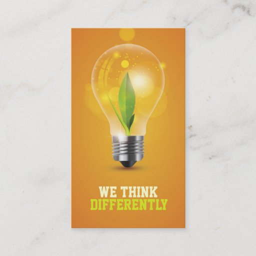 Customizable creative energic bulb business card