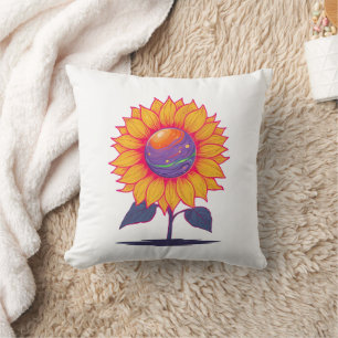 Creative Energy Bloom-no BG Throw Pillow