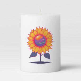 Creative Energy Bloom-white Pillar Candle