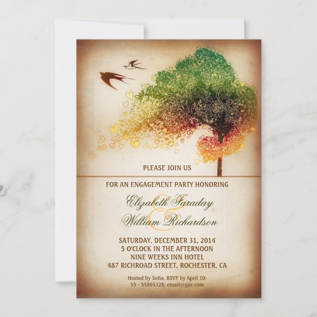 creative engagement party invitations (Front)