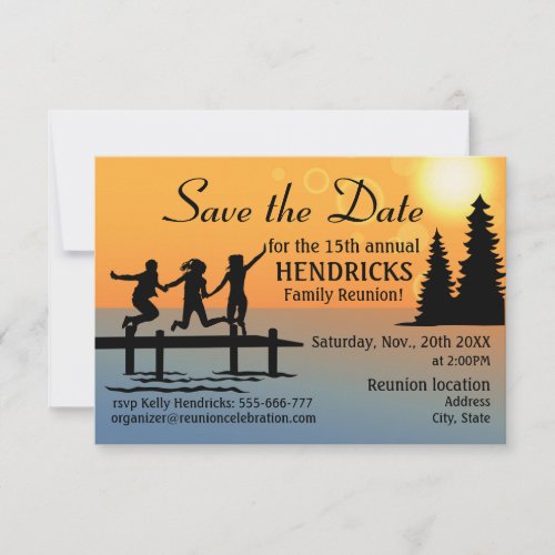 Creative Family Reunion design Save The Date