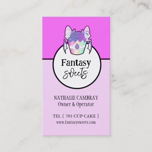 Creative Fantasy Cupcake Business Card