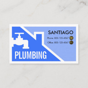 Creative Faucet Rooftop Building Frame Business Card