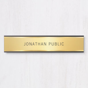 Creative Faux Gold Modern Simple Glamorous Door Sign