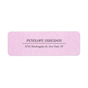Creative Feminine Light Pink Simple Elegant Modern Label