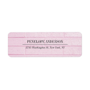 Creative Feminine Pink Wall Simple Elegant Modern Label